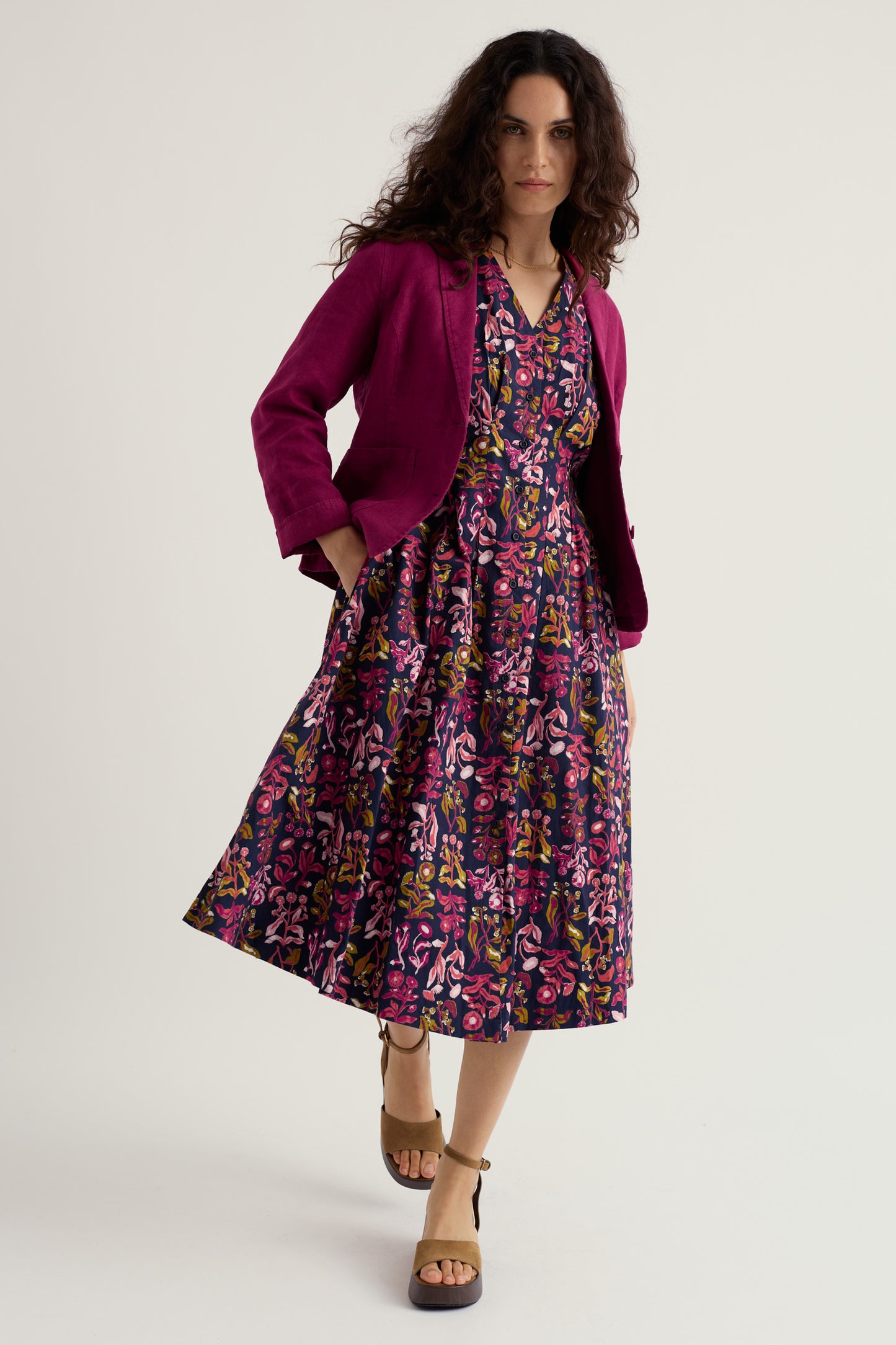 Kerthen Woods Poplin Midi Dress