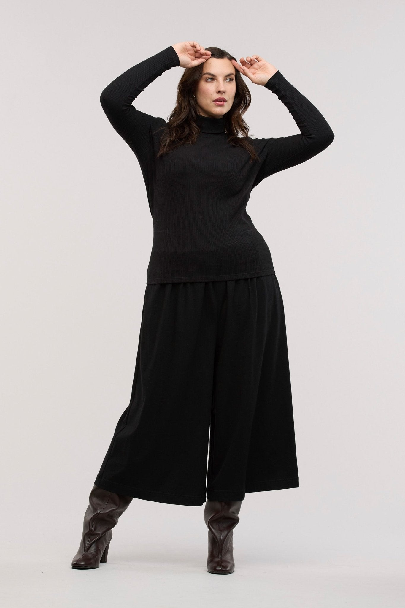 Traveller Rib Roll Neck Top